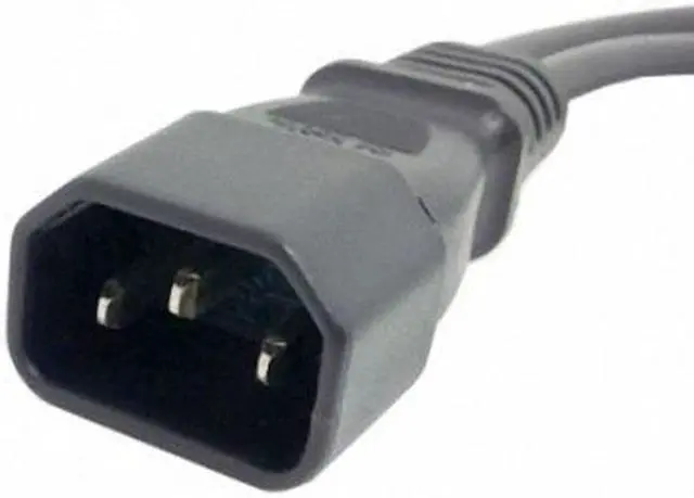 Alt view image 4 of 6 - Jimier Single C14 to Dual C13 5-13R Short Power Y Type Splitter Adapter Cable Cord PW-037