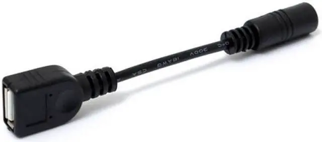 Alt view image 4 of 4 - Jimier 5V USB Female to DC Power Jack 5.5 2.1mm Charge Adpter Cable for Cell Phone & Tablet PW-155