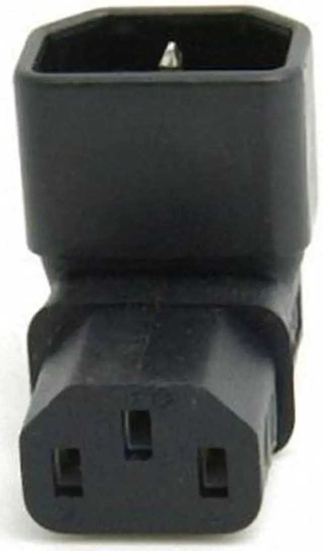 Alt view image 6 of 6 - CY IEC Male C14 to Down Right Angled 90 Degree IEC Female C13 Power Extension Adapter PW-121-DN