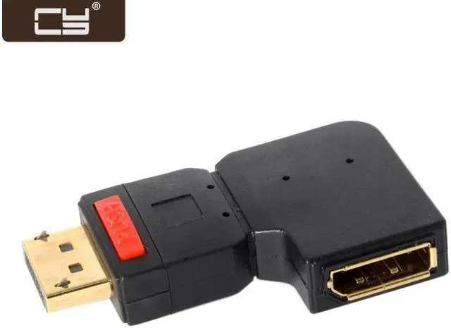 Main image of CY Left Angled 90 Degree DisplayPort Male to Female Extension Adapter Standard DP DP-086-LE