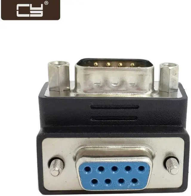 Main image of CY D-Sub RS232 9Pin Male to Female Up Angled 90 Degree Extension Adapter DB-016-UP
