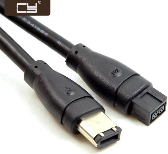 Main image of CY 9 PIN / 6 PIN BETA FireWire 800 - FireWire 400 9-6 Cable IEEE 1394B 1.8m Black FW-018 CA-018-1.8M