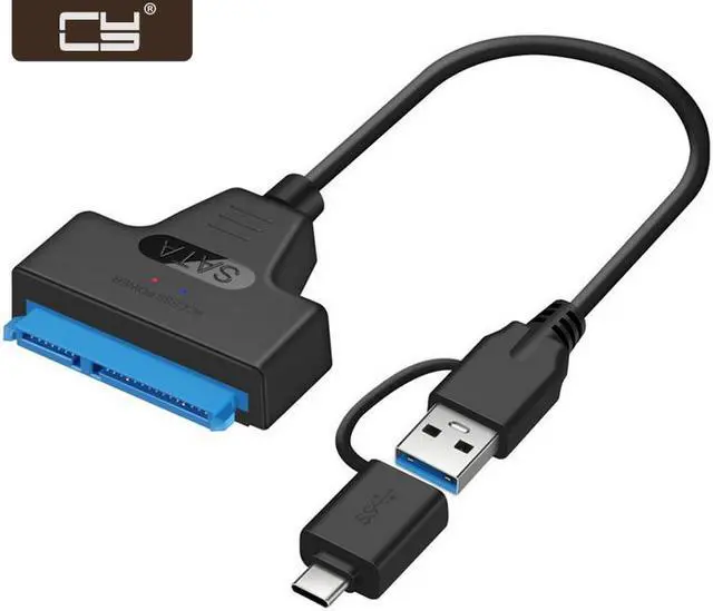 Main image of CY Type C & USB 3.0 Male to SATA 22 Pin 2.5" Hard disk driver SSD Adapter Cable for Macbook & Laptop UC-147