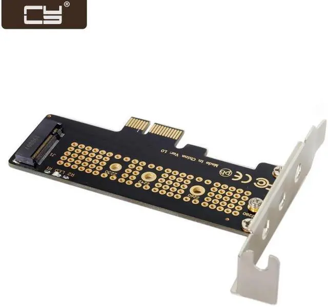 Main image of CY Low Profile PCI-E 3.0 x1 Lane to M.2 NGFF M-Key SSD Nvme AHCI PCI Express Adapter Card SA-008