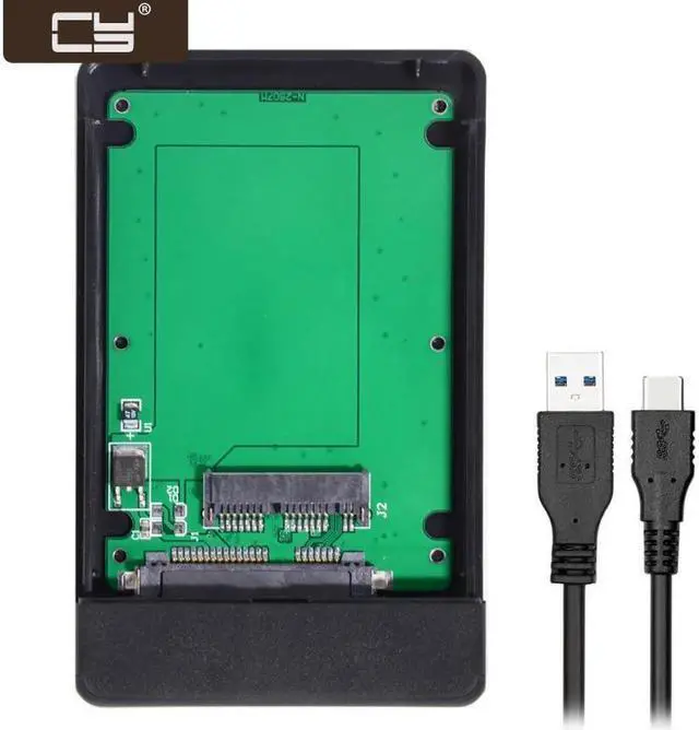 Main image of CY USB 3.1 Type-C USB-C to 1.8 inch Micro SATA 16pin 7+9 SSD to External Hard disk Enclosure