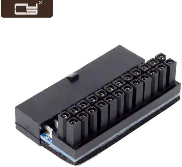 Main image of CY ATX 24Pin Female to 24pin Male 90 Degree Power Adapter Mainboard Motherboard for Desktops PC Supply PW-007