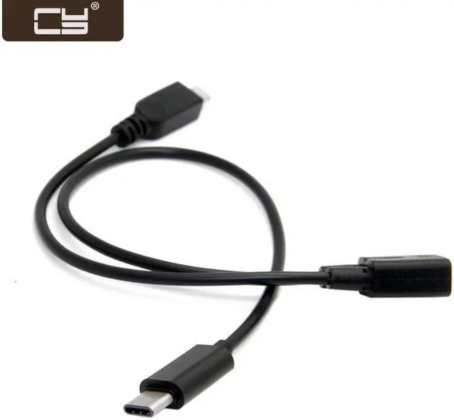 Main image of CY Micro USB Female to USB-C Type C USB 3.1 & Micro USB Male Splitter Extension Charge Cable UC-004