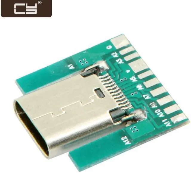 Main image of CY DIY 24pin USB 3.1 Type C Female Socket Connector SMT type with PC Board UC-206