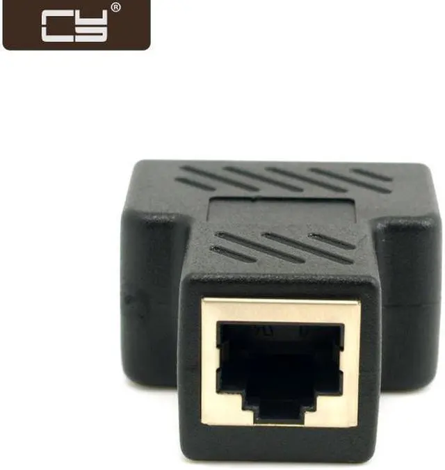 Main image of CY STP UTP Cat6 RJ45 8P8C Plug To Dual RJ45 Splitter Network Ethernet Patch Cord Adapter UT-004