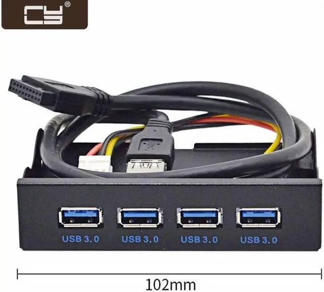 Main image of CY USB 3.0 HUB 4 Ports Front Panel to Motherboard 20Pin Connector Cable for 3.5" Floppy Bay U3-109