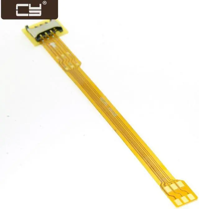 Main image of CY Micro SIM Card to Nano SIM Kit Male to Female Extension Soft Flat FPC Cable Extender 10cm EP-083