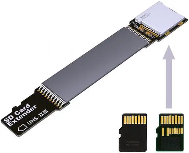 Alt view image 4 of 7 - Chenyang Cable TF Micro SD Male Extender to TF Card Female Extension Cable Adapter Flexible SD/SDHC/SDXC UHS-III UHS-3