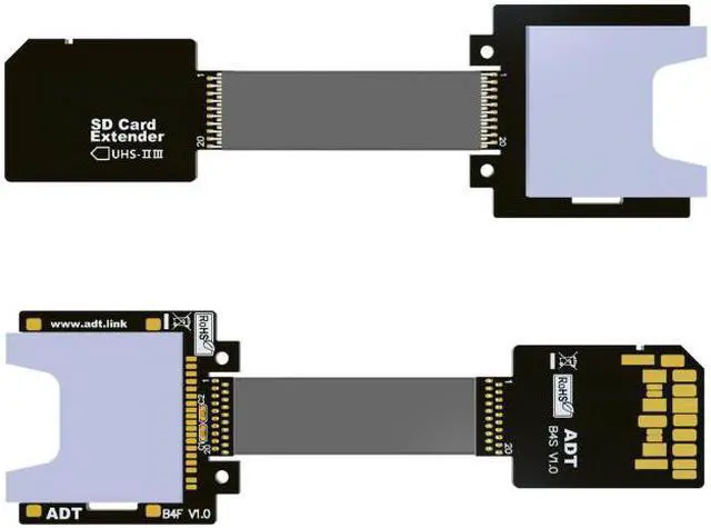 Alt view image 3 of 7 - CYSM SD Male Extender to SD Card Female Extension Cable Adapter Flexible SD/SDHC/SDXC UHS-III UHS-3