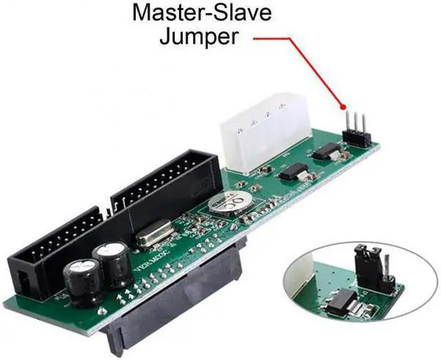 Alt view image 3 of 5 - Jimier SATA Disk to IDE/PATA 40Pin Motherboard Converter Adapter PCBA for Desktop & 2.5 3.5" Hard Disk Drive