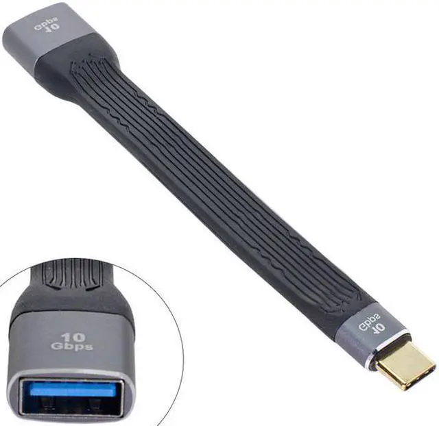 Alt view image 6 of 7 - Chenyang Cable USB 3.1 Type C Male Host to USB3.0 Type A Female OTG Flat Slim FPC Data Cable for Laptop & Phone