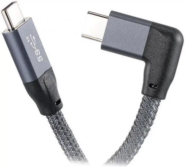 Alt view image 5 of 7 - Chenyang Cable 90 Degree Right Angled Type-C USB-C Male to Male USB3.1 10Gbps Data Cable 50cm for Laptop & Phone
