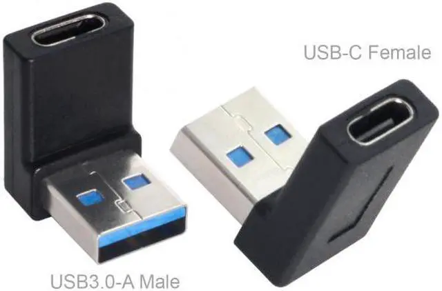 Alt view image 4 of 6 - CYSM USB-C Type C Female 90 Degree Down Angled to USB 3.0 A Male Data Adapter for Laptop Desktop