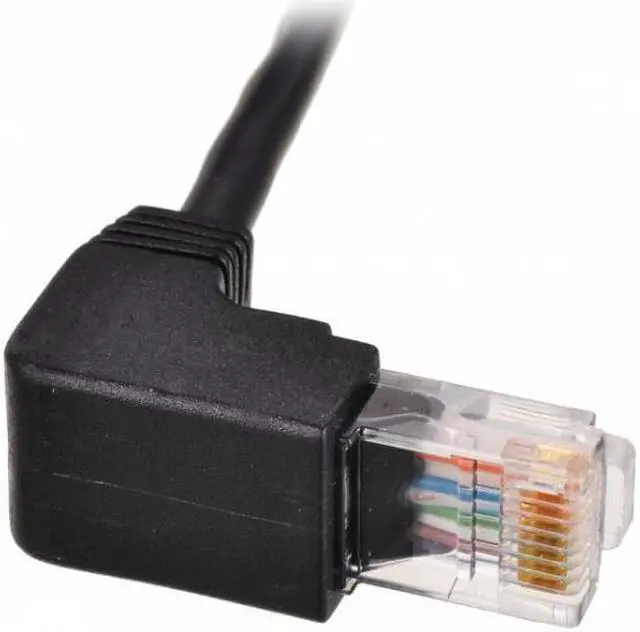 Alt view image 2 of 7 - Chenyang Cable Down Angled 90 Degree 8P8C FTP STP UTP Cat 5e Male to Female Lan Ethernet Network Extension Cable 50cm