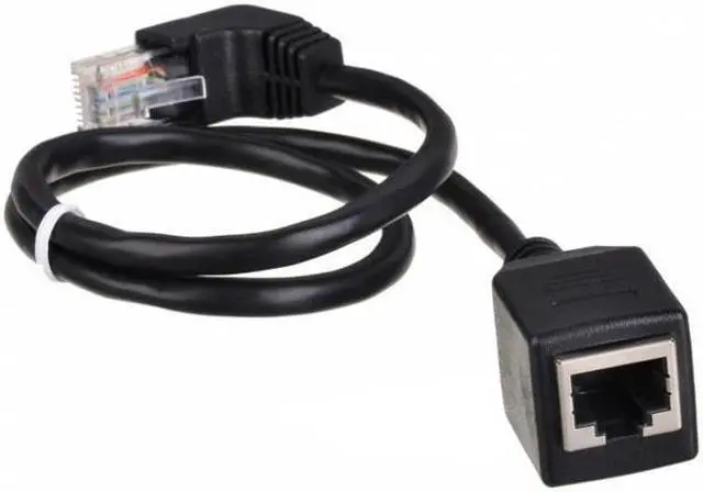 Main image of Chenyang Cable Down Angled 90 Degree 8P8C FTP STP UTP Cat 5e Male to Female Lan Ethernet Network Extension Cable 50cm