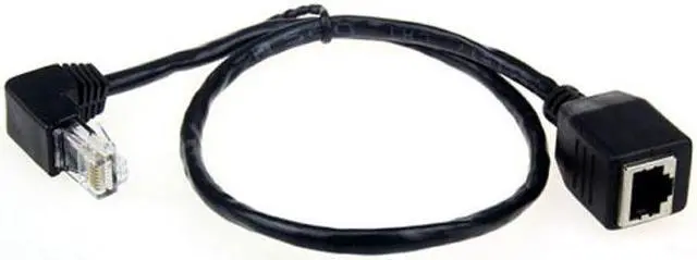 Alt view image 6 of 7 - Chenyang Cable Down Angled 90 Degree 8P8C FTP STP UTP Cat 5e Male to Female Lan Ethernet Network Extension Cable 50cm