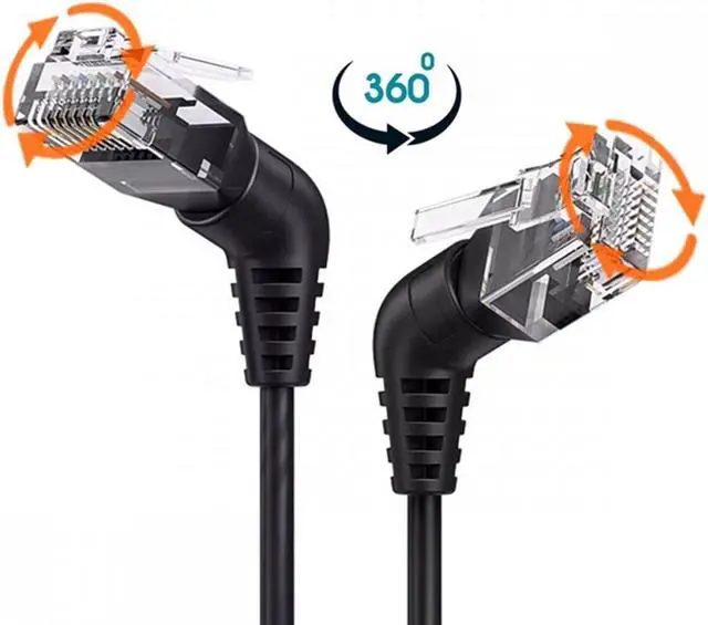 Main image of Chenyang 0.5M CAT6 UTP Male to Male 360 Degree Angled Rotating Cable RJ45 8P8C 1000Mbps for Lan Ethernet Network