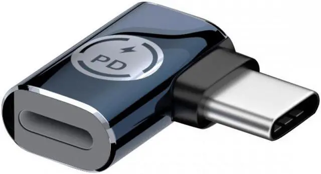 Main image of Jimier USB-C Type C Male to 8P Female 27W Power 480Mbps Data Adapter Left Right Angled Compatible with iPhone 15 & Android & Tablet