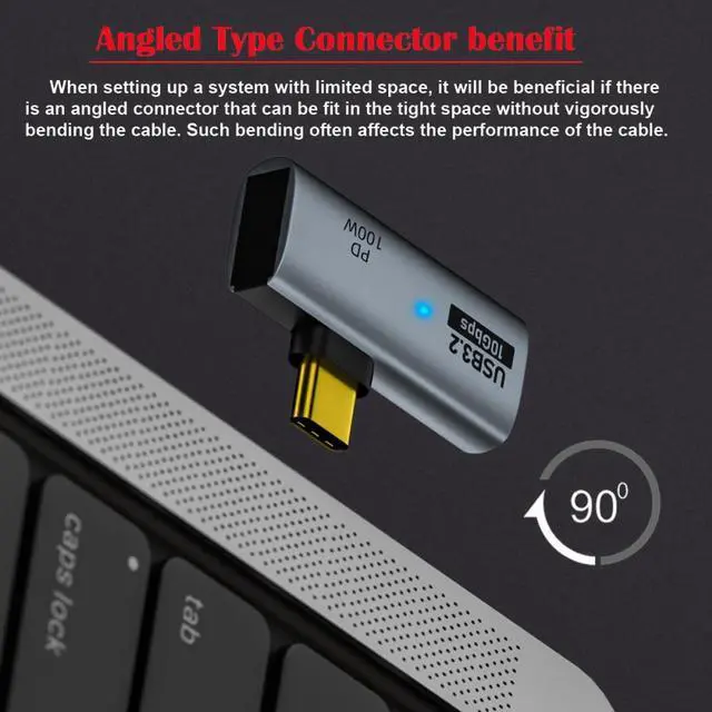 Alt view image 5 of 7 - Jimier 10Gbps USB-C Type-C to USB 3.0 Female OTG & 100W PD Power Adapter for Laptop Tablet Phone