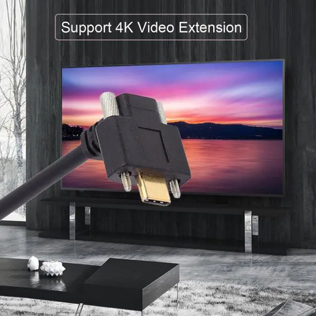 Alt view image 4 of 7 - FVH USB-C USB 3.1 Type C Up Angled Male to Female Extension Data Screw Locking Cable for for Realsense Camera VR Quest Link