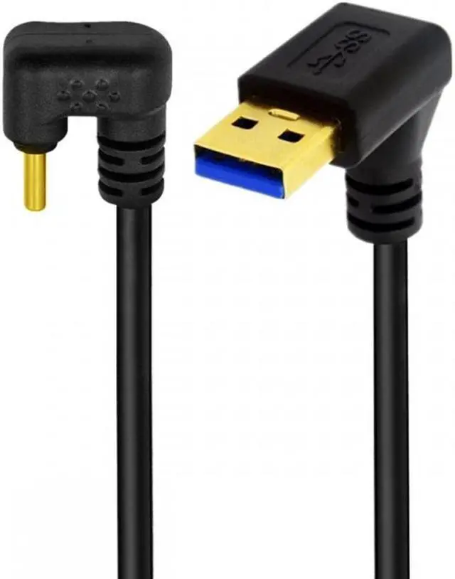 Main image of Jimier Down Angled USB3.0 Type-A to Type C USB-C Male to Male Power Data Cable 5Gbps USB-C Opposite U Shape Back Angled
