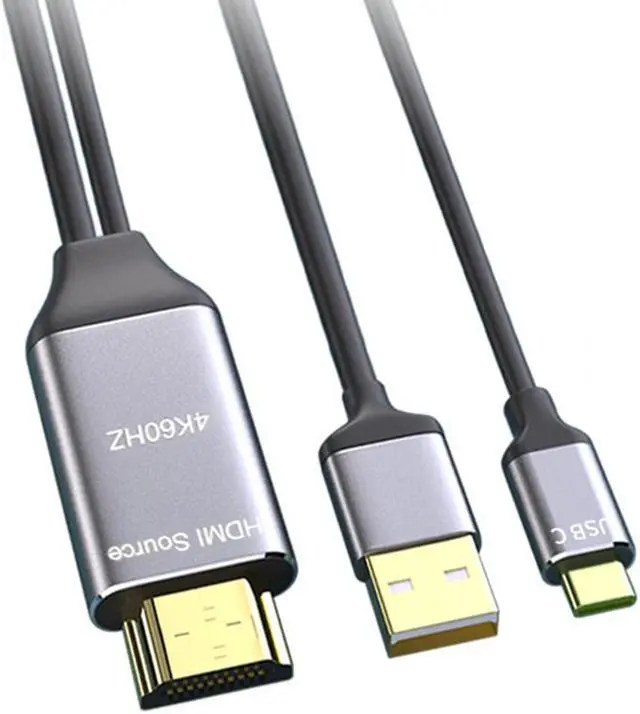 Main image of Cablecc Reversible HDMI 1.4 Source to USB 3.1 Type C USB-C Displays Male 4K HDTV Cable for Laptop Monitor 1.8m