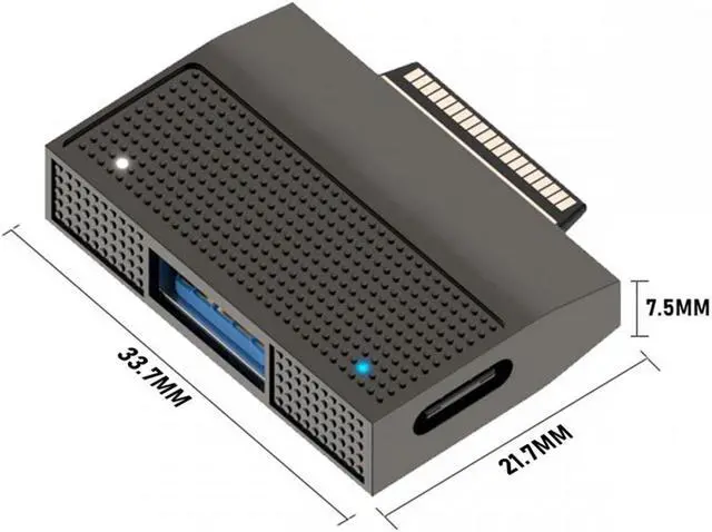Alt view image 7 of 7 - CY Magnetic to USB3.1 Type-A & 15V Type-C USB-C Data Charge Adapter SF531 for Surface Pro9 Pro8 Pro7 Pro6 Pro X Go Book