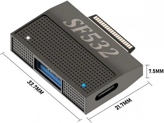 Alt view image 7 of 7 - Xiwai Magnetic to USB3.1 Type-A & 15V Type-C USB-C Data Charge Adapter SF532 for Surface Pro9 Pro8 Pro7 Pro6 Pro X Go Book