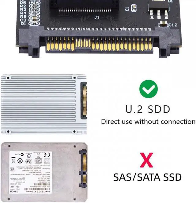Alt view image 3 of 7 - Cablecc U.2 SFF-8639 Host Adapter to NVMe Ruler 1U GEN-Z EDSFF 2C 8X Short SSD PM983 E1.L Carrier Adapter
