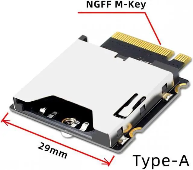 Alt view image 3 of 6 - Chenyang NGFF M.2 NVMe Host to CFExpress CFA Extension Adapter M2 M-key for CFE Type-A Support Camera Memory Card