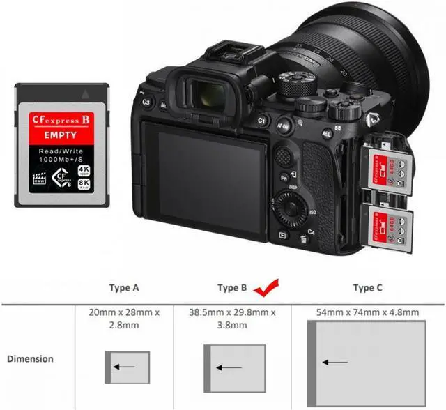Alt view image 5 of 7 - Cablecc CFexpress Type-B to NVME 2230 Memory Card Kit Case CFE CFB NGFF M-key Adapter Compatible with XS Camera 8K RAW PCIe Expansion