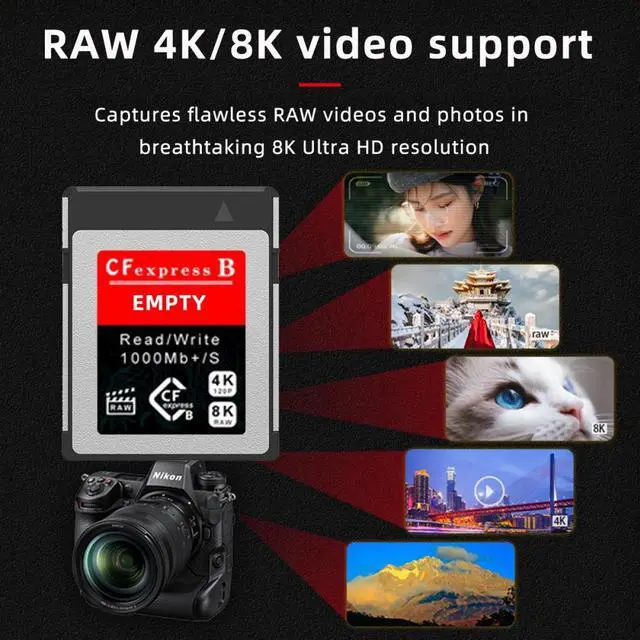 Alt view image 7 of 7 - Cablecc CFexpress Type-B to NVME 2230 Memory Card Kit Case CFE CFB NGFF M-key Adapter Compatible with XS Camera 8K RAW PCIe Expansion