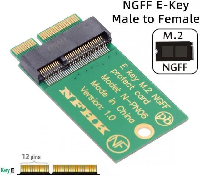 Alt view image 3 of 6 - Chenyang NGFF E-Key A+E Key 22x30mm to 22x42mm Male to Female Extension Adapter for Wireless Card