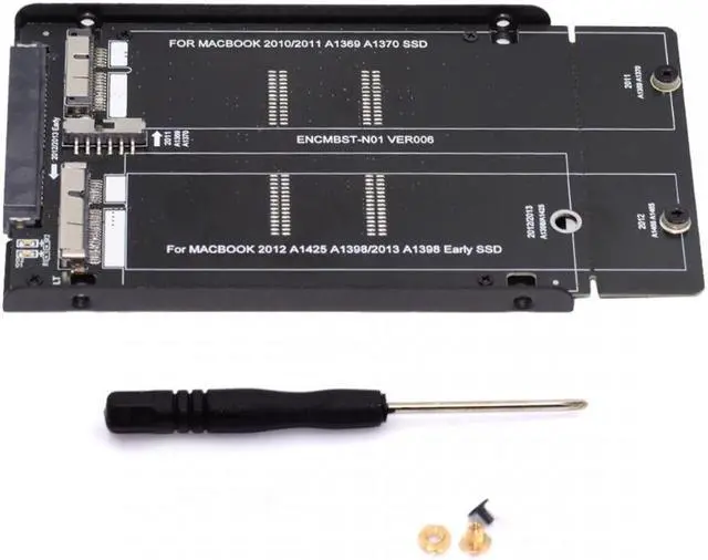 Alt view image 2 of 7 - Jimier 2.5inch SATA 22Pin to 2010 2011 2012  Air Pro Retina SSD 12+6Pin 17+7Pin A1425 A1398 MC975 MC976 Case Enclosure