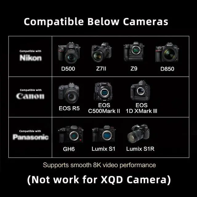Alt view image 7 of 7 - Cablecc CFexpress Type-A to Type-B Memory Card Kit Case CFE CFA to CFB Adapter Compatible with Camera 8K RAW PCIe Expansion