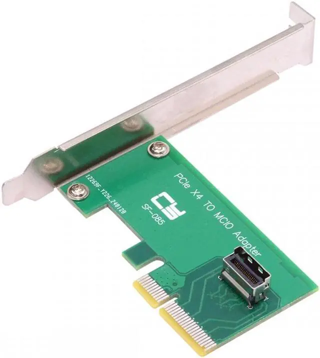 Main image of Jimier PCI-Express 5.0 4.0 4X to MCIO Mini Cool Edge IO Female Host Adapter for PCIe Nvme U.2 SSD