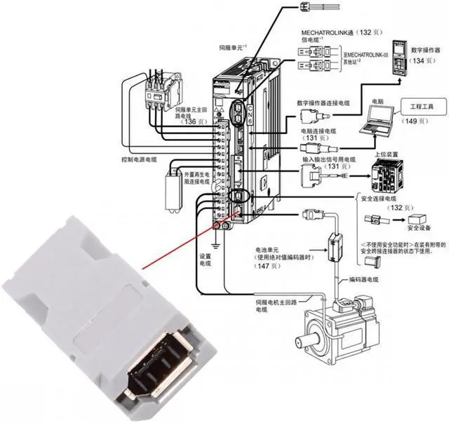 Alt view image 6 of 7 - CY SM-6E I/O Connector IEEE 1394 6Pin CN3 Socket 55100-0670 Female JZSP-CMP9-1-E Compatible with Yaskawa Panasonic Servo 54280-0609