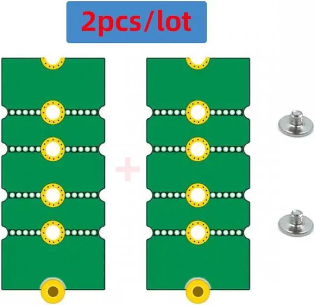 Alt view image 2 of 7 - Cablecc 2pcs/lot M2 NGFF NVME M.2 Extended Adapter Card Transfer 2230 2242 2260 2280 Change to Long Size SSD
