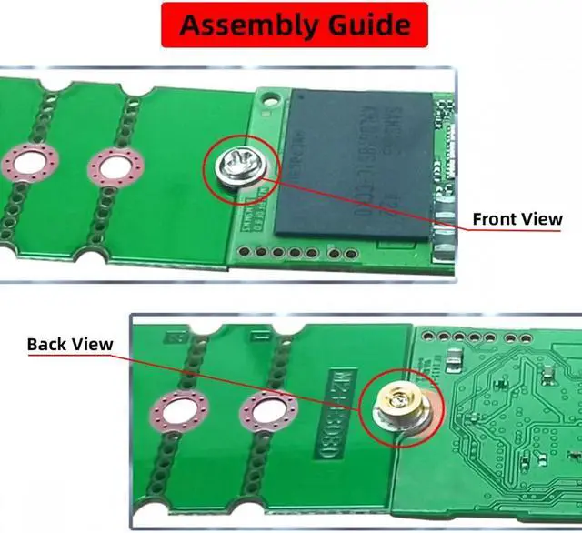 Alt view image 5 of 7 - Cablecc 2pcs/lot M2 NGFF NVME M.2 Extended Adapter Card Transfer 2230 2242 2260 2280 Change to Long Size SSD