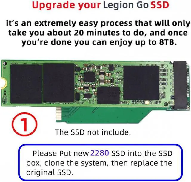 Alt view image 5 of 7 - Jimier NGFF NVME M-Key 22x42mm to 22x80mm Male to Female Extension SSD Adapter Compatible with Legion Go Game Boy