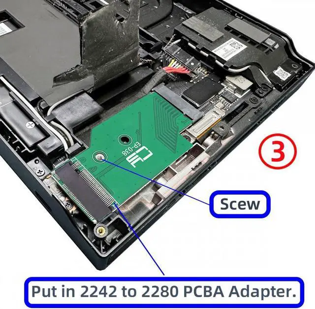 Alt view image 7 of 7 - Jimier NGFF NVME M-Key 22x42mm to 22x80mm Male to Female Extension SSD Adapter Compatible with Legion Go Game Boy