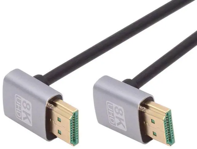 Main image of CY HDMI 2.1 Ultra Thin HDTV Cable 8K 4K Hyper Super Flexible Slim Cord Up Angled to Up Angled 90 Degree Type-A  for Computer HDTV