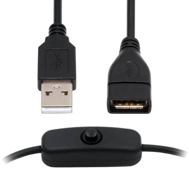 Main image of CY USB2.0 Cable with On Off Power Switch Button USB Type-A Male to Female for DC 5V Desk Lamp Fan Camera