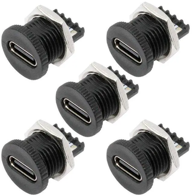 Main image of CY 5pcs/set DIY OEM Type C Female Socket Connector to 6Pin PCBA Pinout Scew Nut Mount Type DC 5V/20V PD Power