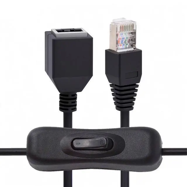 Main image of CY RJ45 CAT6 8P8C STP UTP Male to Female Extension Cable with 304 Singal Switch On/Off LAN Ethernet Network Patch Cord