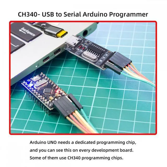 Alt view image 6 of 7 - CY Cable USB-C Type-C Female To TTL Converter UART STC Module Serial Programmer CH340G CH340 3.3V 5V Adapter Replace PL-2303